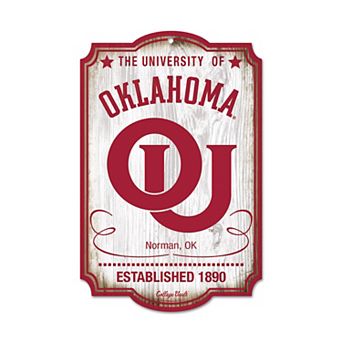 WinCraft Oklahoma Sooners 11" x 17" College Vault Vintage Wood Sign