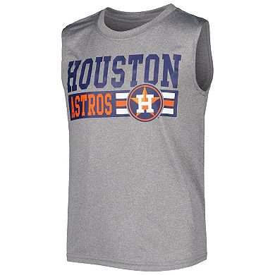 Youth Heather Gray Houston Astros Sleeveless T-Shirt