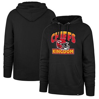Men's '47 Black Kansas City Chiefs Headline Pullover Hoodie