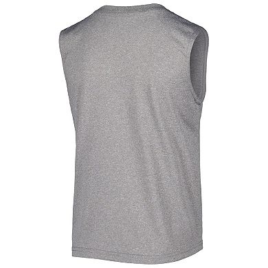 Youth Heather Gray Texas Rangers Sleeveless T-Shirt