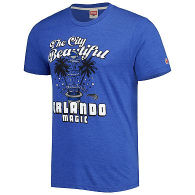 Unisex Homage Royal Orlando Magic Hometown Hyper Local Tri-Blend T-Shirt