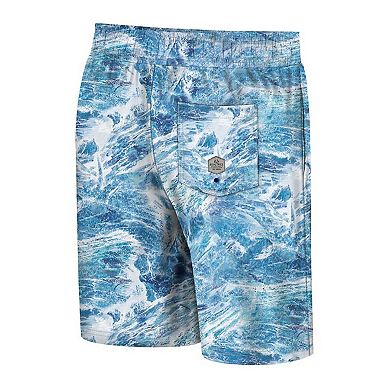 Men's Colosseum Blue Kansas Jayhawks Realtree Aspect Ohana Swim Shorts