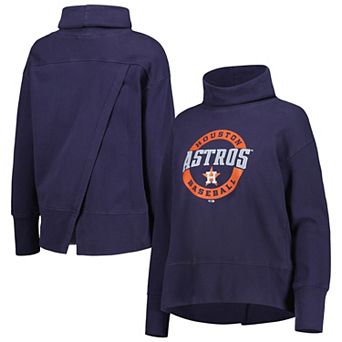 Women's Levelwear Navy Houston Astros Sunset Farm Team Pullover Sweatshirt
