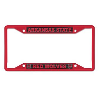 WinCraft Arkansas State Red Wolves Chrome Color License Plate Frame