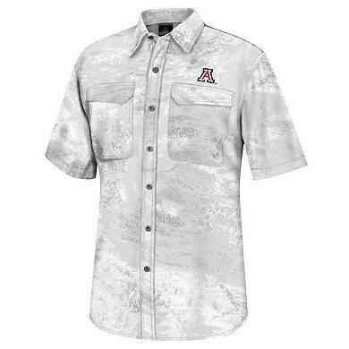 Men's Colosseum  White Arizona Wildcats Realtree Aspect Charter Full-Button Fishing Shirt