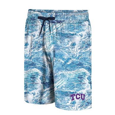 Men's Colosseum Blue TCU Horned Frogs Realtree Aspect Ohana Swim Shorts