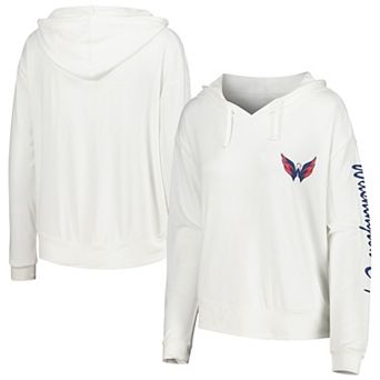Women's Concepts Sport White Washington Capitals Accord Hacci Long Sleeve Hoodie T-Shirt