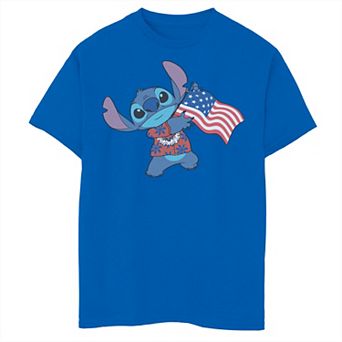 Disney's Lilo & Stitch Boys 8-20 Tropical Stitch American Flag Tee