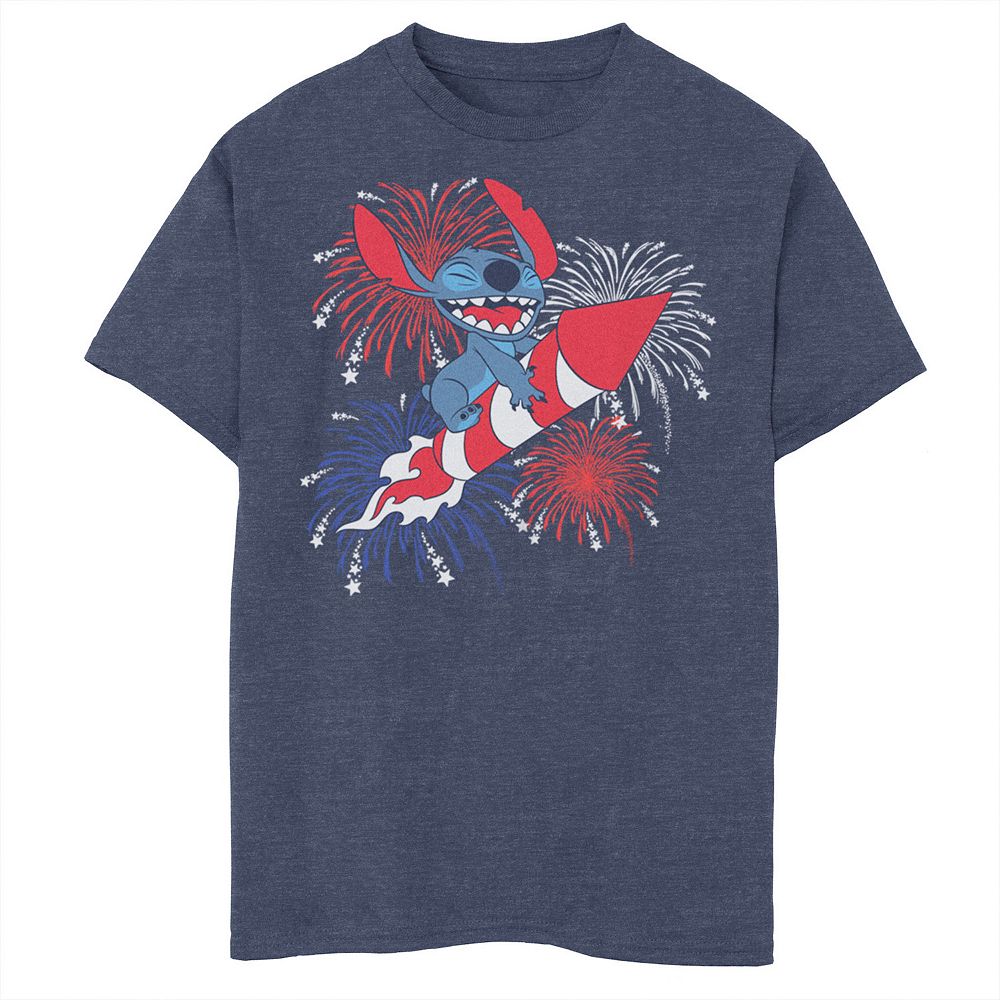 Disney's Boys 8-20 Lilo & Stitch Fireworks Tee