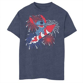 Disney's Boys 8-20 Lilo & Stitch Fireworks Tee
