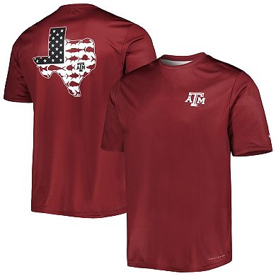 Men's Columbia Maroon Texas A&M Aggies Terminal Tackle Omni-Shade T-Shirt