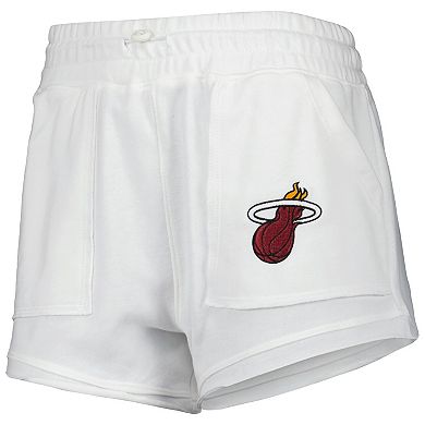 Women's Concepts Sport White Miami Heat Sunray Shorts