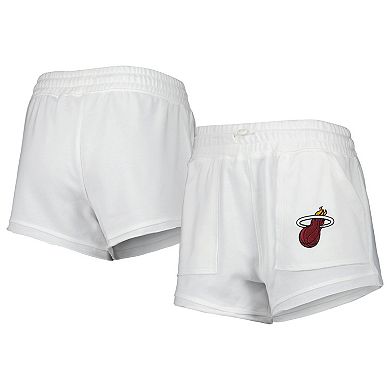 Women's Concepts Sport White Miami Heat Sunray Shorts