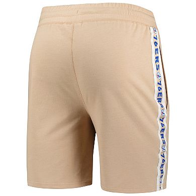 Men's Concepts Sport Tan Philadelphia 76ers Team Stripe Shorts