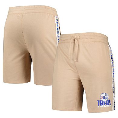 Men's Concepts Sport  Tan Philadelphia 76ers Team Stripe Shorts