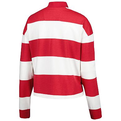 Women's Antigua  White Atlanta United FC Radical Rugby Stripe Long Sleeve T-Shirt