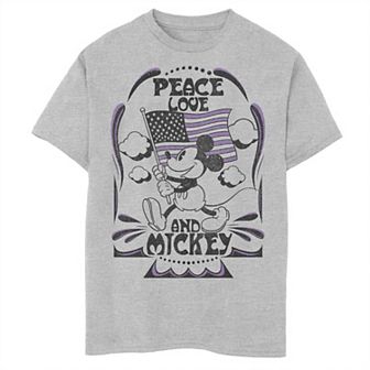 Disney's Boys 8-20 Peace, Love, & Mickey Mouse Tee
