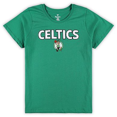 Women's Fanatics Branded Kelly Green/Heather Gray Boston Celtics Plus Size T-Shirt & Shorts Combo Set