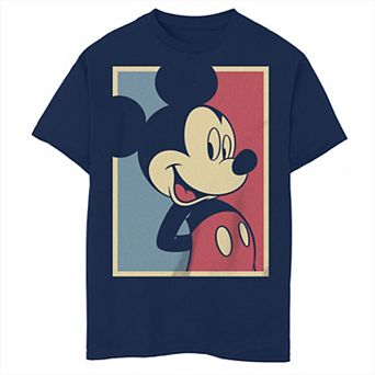 Disney's Boys 8-20 Mickey Mouse Red And Blue Portrait Tee