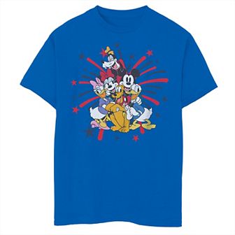 Disney's Boys 8-20 Mickey And Friends Fireworks Group Tee