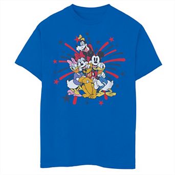 Disney's Boys 8-20 Mickey And Friends Fireworks Group Tee