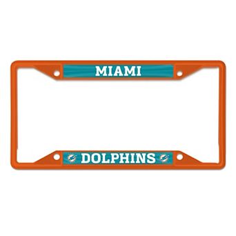 WinCraft Miami Dolphins Chrome Color License Plate Frame