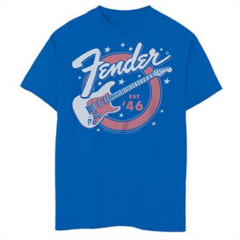 Boys 8-20 Fender Est. 1946 Stars And Stripe Badge Tee