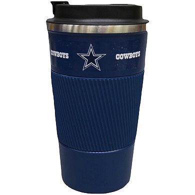 Dallas Cowboys 18oz Coffee Tumbler With Silicone Grip