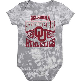 Newborn & Infant Heather Gray Oklahoma Sooners Lil Rocker Tie-Dye Bodysuit