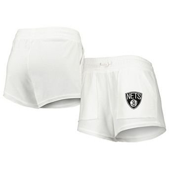 Women's Concepts Sport White Brooklyn Nets Sunray Shorts