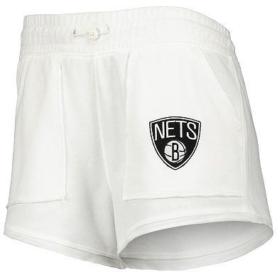 Women's Concepts Sport White Brooklyn Nets Sunray Shorts