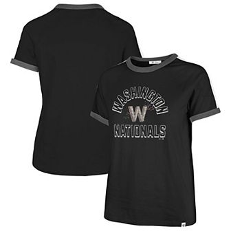 Women's '47 Black Washington Nationals City Connect Sweet Heat Peyton T-Shirt