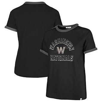 Women's '47 Black Washington Nationals City Connect Sweet Heat Peyton T-Shirt