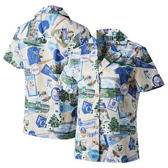 Women's Reyn Spooner White Kansas City Royals Scenic Camp Button-Up Shirt