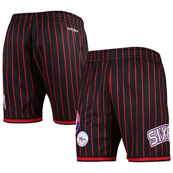 Men's Mitchell & Ness Black Philadelphia 76ers City Collection Heritage Mesh Shorts
