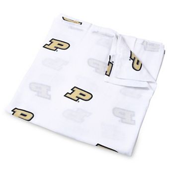 Infant White Purdue Boilermakers 47'' x 47'' Muslin Swaddle Blanket