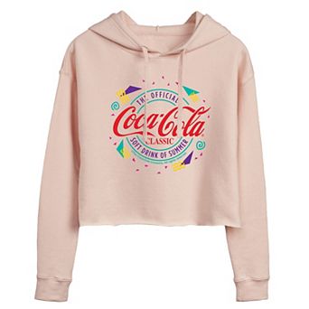 Juniors' Coca-Cola 90s Cropped Hoodie