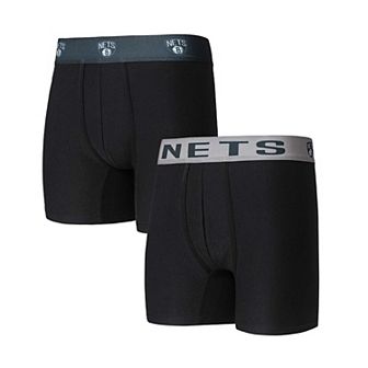Men's Concepts Sport Black Brooklyn Nets Breakthrough 2-Pack Boxer Briefs