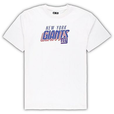 Men's Concepts Sport White/Charcoal New York Giants Big & Tall T-Shirt and Shorts Set
