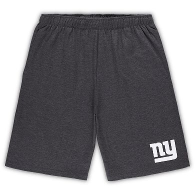 Men's Concepts Sport White/Charcoal New York Giants Big & Tall T-Shirt and Shorts Set