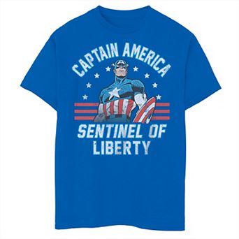Boys 8-20 Captain America Vintage Sentinel Of Liberty Graphic Tee