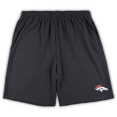Men's Concepts Sport White/Charcoal Denver Broncos Big & Tall T-Shirt and Shorts Set
