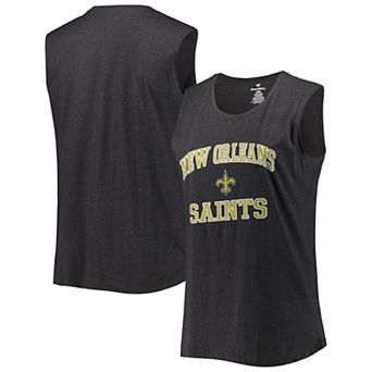 Women's Fanatics Branded Heather Charcoal New Orleans Saints Plus Size Tank Top