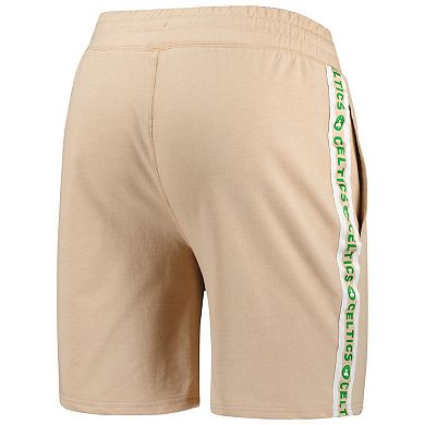 Men's Concepts Sport  Tan Boston Celtics Team Stripe Shorts