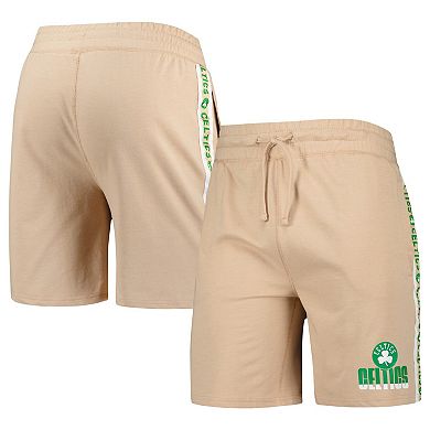 Men's Concepts Sport  Tan Boston Celtics Team Stripe Shorts