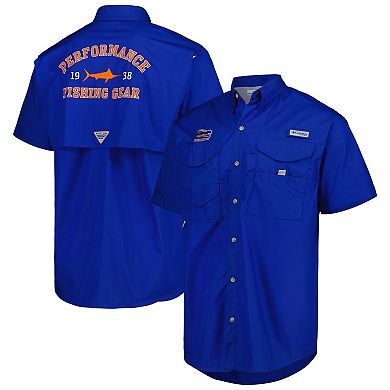 Men's Columbia Royal Florida Gators Bonehead Button-Up Shirt