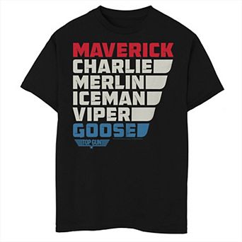 Boys 8-20 Top Gun Colorful Name Stack Graphic Tee