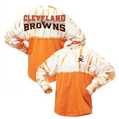 Women's Fanatics Branded Orange Cleveland Browns Vintage Bamboo Spirit Jersey Long Sleeve T-Shirt