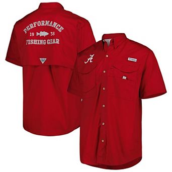 Men's Columbia Crimson Alabama Crimson Tide Bonehead Button-Up Shirt