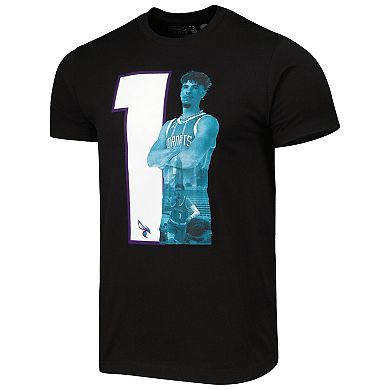 Men's Stadium Essentials LaMelo Ball Black Charlotte Hornets Player Metro T-Shirt